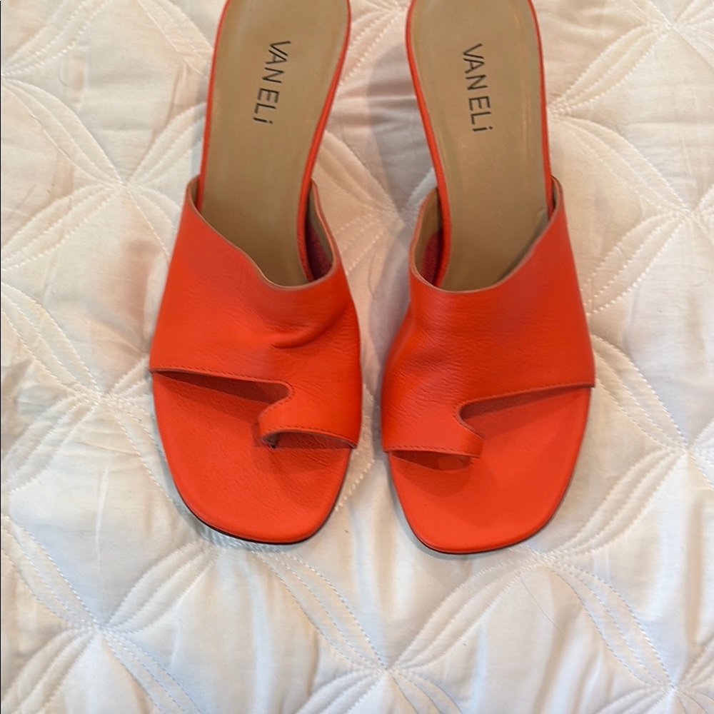 Vaneli Women's Orange Slide Sandals 8.5S